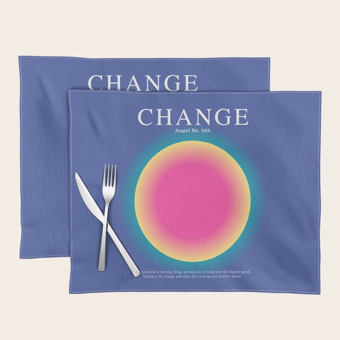 Gradient Angel Numbers: Angel Number 555 - Change Placemat Gallery Image 1