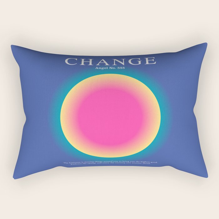 Gradient Angel Numbers: Angel Number 555 - Change Rectangular Pillow Gallery Image 1
