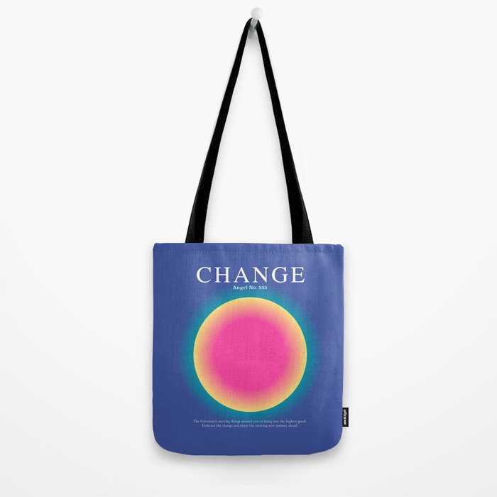 Gradient Angel Numbers: Angel Number 555 - Change Tote Bag Gallery Image 2