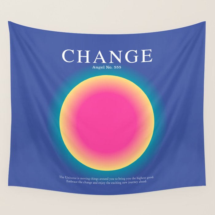 Gradient Angel Numbers: Angel Number 555 - Change Wall Tapestry Gallery Image 4