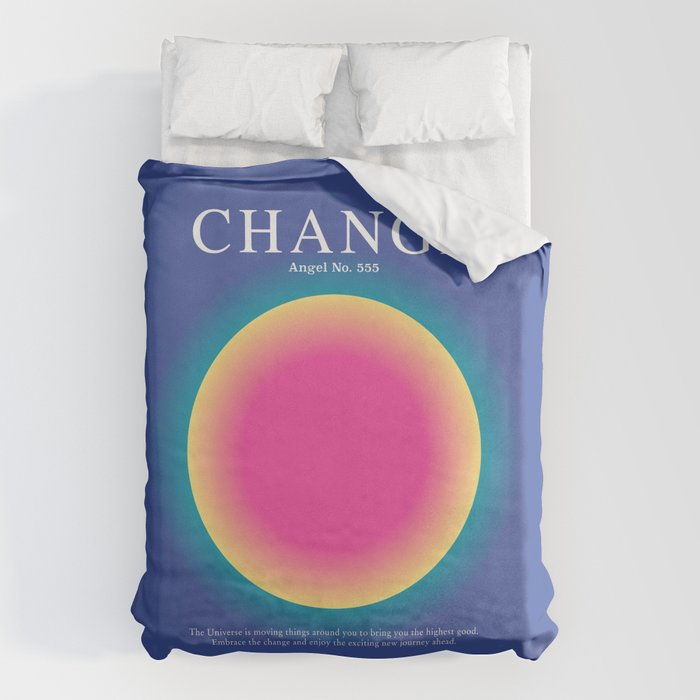 Gradient Angel Numbers: Angel Number 555 - Change Duvet Cover Gallery Image 1