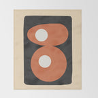 Mid-Century Abstract Balance 09 Throw Blanket Gallery Image 2