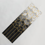 Black and White Gradient Cubes Yoga Mat Gallery Image 1