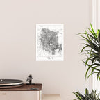 Las Vegas White Map Poster Gallery Image 2