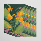 Abstract Floral Evening Wrapping Paper Gallery Image 3