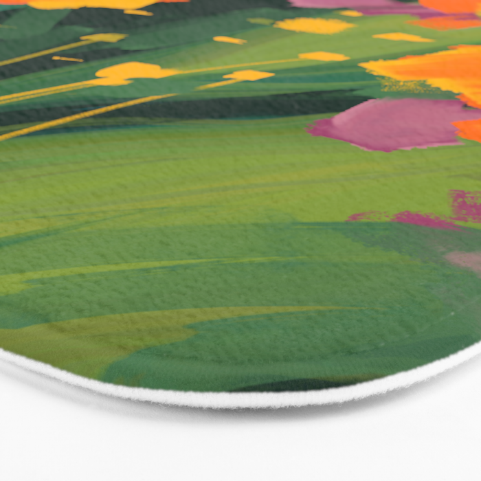Abstract Floral Evening Bath Mat Gallery Image 3