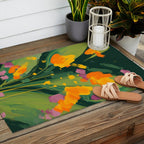 Abstract Floral Evening Outdoor Rug Gallery Image 2