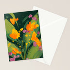 Abstract Floral Evening Stationery Card Gallery Image 2