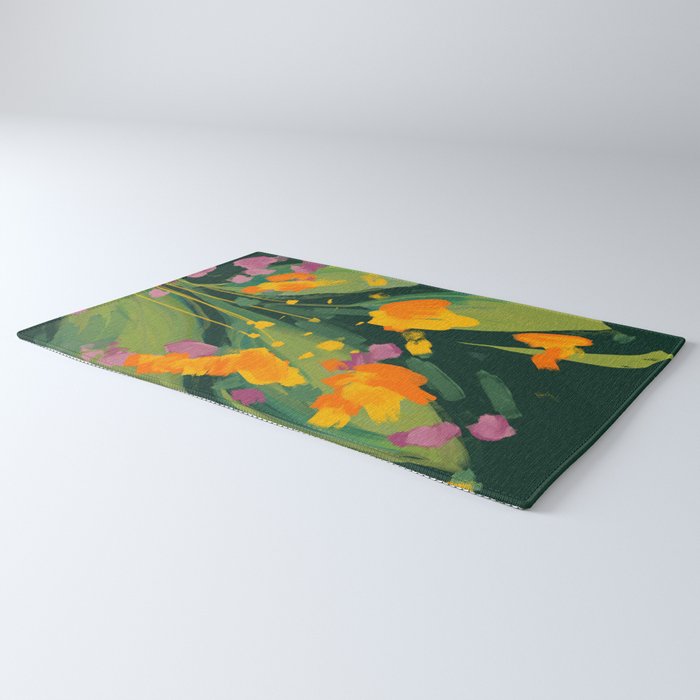 Abstract Floral Evening Rug Gallery Image 3