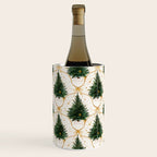 Christmas Tree in Golden Ribbon Seamless Holiday Pattern Wine Chiller Gallery Image 1