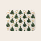 Christmas Tree in Golden Ribbon Seamless Holiday Pattern Bath Mat Gallery Image 1