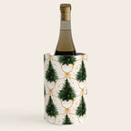 Christmas Tree in Golden Ribbon Seamless Holiday Pattern Wine Chiller Gallery Image 3