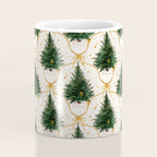 Christmas Tree in Golden Ribbon Seamless Holiday Pattern Coffee Mug Gallery Image 4