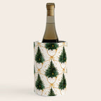 Christmas Tree in Golden Ribbon Seamless Holiday Pattern Wine Chiller Gallery Image 2