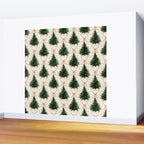 Christmas Tree in Golden Ribbon Seamless Holiday Pattern Wall Mural Gallery Image 2