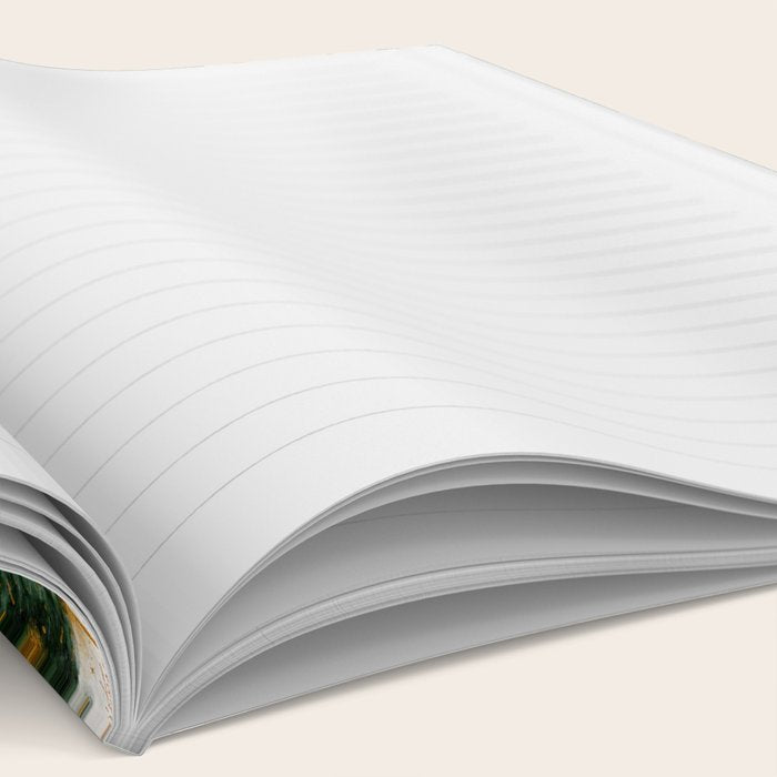 Christmas Tree in Golden Ribbon Seamless Holiday Pattern Notebook Gallery Image 2