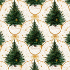 Christmas Tree in Golden Ribbon Seamless Holiday Pattern Coffee Mug Gallery Image 2