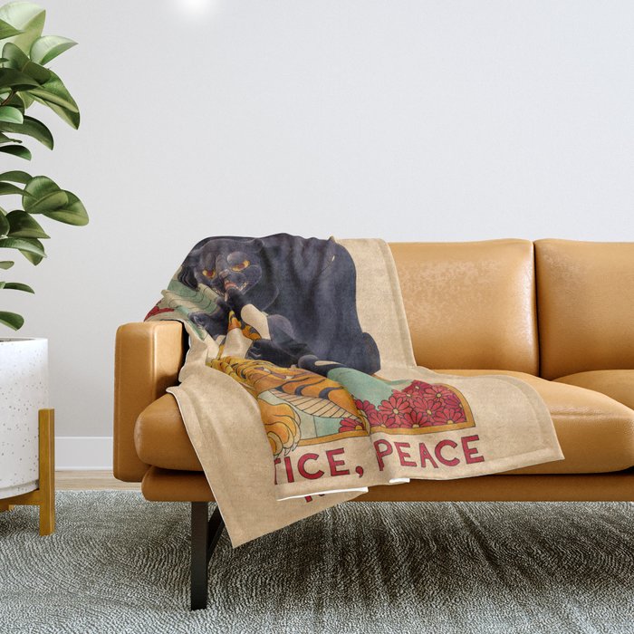 No Justice, No Peace Throw Blanket Gallery Image 1