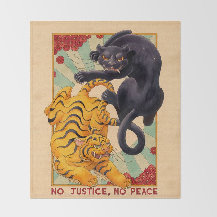 No Justice, No Peace Throw Blanket Gallery Image 2