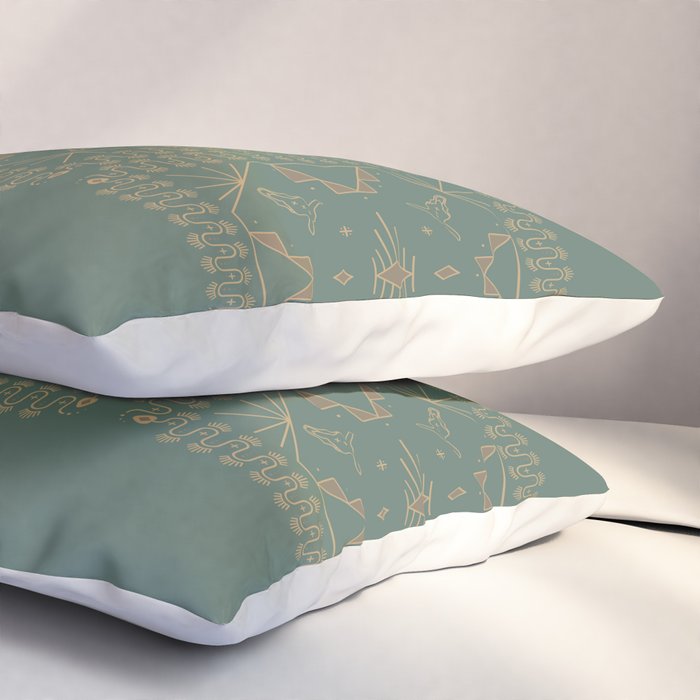 Lost Desert - Green Pillow Sham Gallery Image 3