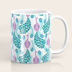 Peacock pattern cute bird nursery minimal home decor peacocks plume feathers Coffee Mug Gallery Image 1