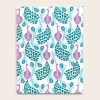 Peacock pattern cute bird nursery minimal home decor peacocks plume feathers Notebook Gallery Image 4