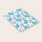 Peacock pattern cute bird nursery minimal home decor peacocks plume feathers Notebook Gallery Image 3