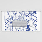 Blue line vases Desk Mat Gallery Image 1