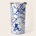Blue line vases Travel Mug Gallery Image 2