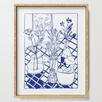 Blue line vases Serving Tray Gallery Image 1