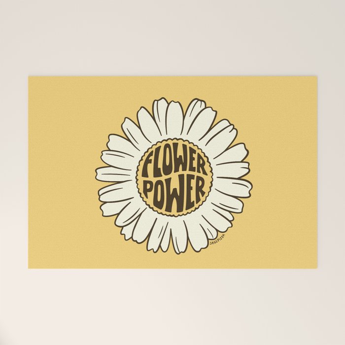 Flower Power Welcome Mat Gallery Image 1