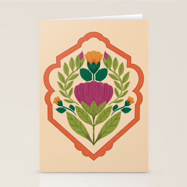Vintage Pressed Flower Illustration Stationery Card Gallery Image 1