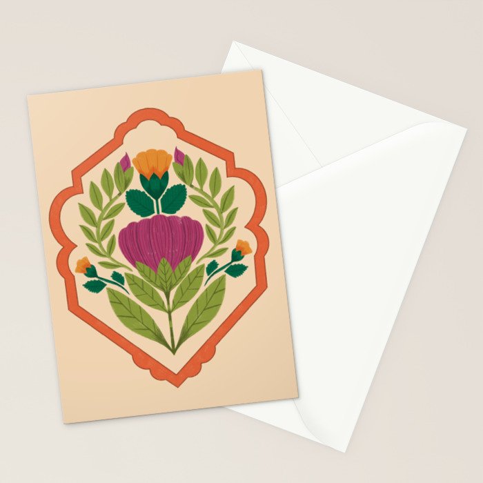 Vintage Pressed Flower Illustration Stationery Card Gallery Image 2