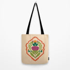 Vintage Pressed Flower Illustration Tote Bag Gallery Image 2