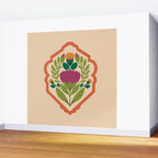 Vintage Pressed Flower Illustration Wall Mural Gallery Image 2