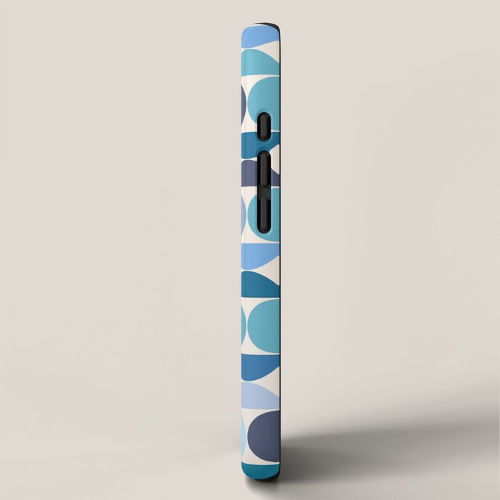 Mid Century Modern Pattern Blue iPhone Case Gallery Image 2
