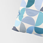 Mid Century Modern Pattern Blue Pillow Sham Gallery Image 4