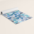 Mid Century Modern Pattern Blue Yoga Mat Gallery Image 2