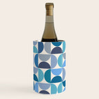 Mid Century Modern Pattern Blue Wine Chiller Gallery Image 3