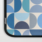 Mid Century Modern Pattern Blue Laptop Sleeve Gallery Image 3