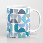 Mid Century Modern Pattern Blue Coffee Mug Gallery Image 1