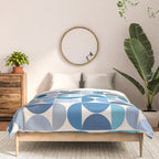 Mid Century Modern Pattern Blue Comforter Gallery Image 3