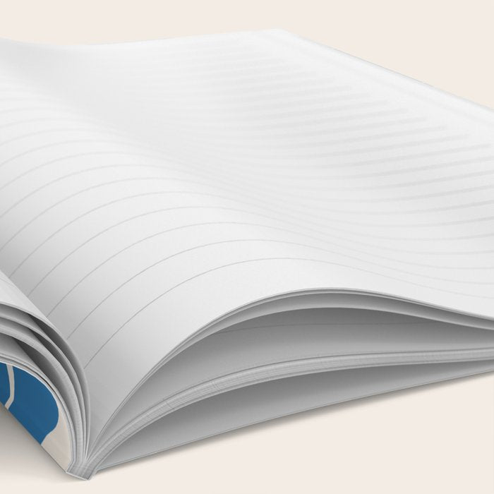 Mid Century Modern Pattern Blue Notebook Gallery Image 2