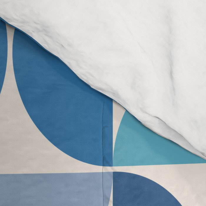 Mid Century Modern Pattern Blue Comforter Gallery Image 4