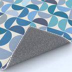 Mid Century Modern Pattern Blue Rug Gallery Image 4