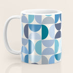 Mid Century Modern Pattern Blue Coffee Mug Gallery Image 3