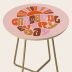 Grateful Everyday - 70s Hippie Style  Side Table Gallery Image 2