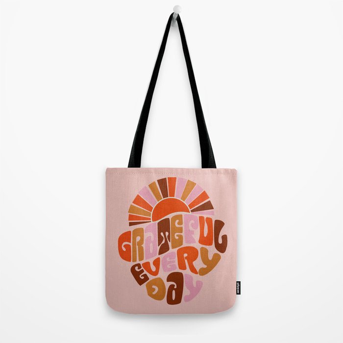 Grateful Everyday - 70s Hippie Style  Tote Bag Gallery Image 2