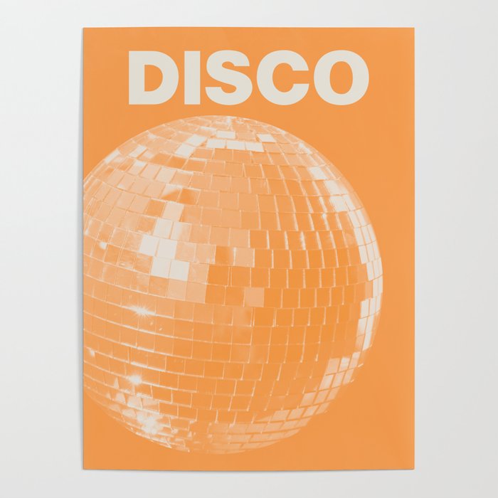 Orange Disco Ball Poster Gallery Image 1