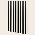 Broad Stripe - black and alabaster Wallpaper Gallery Image 2